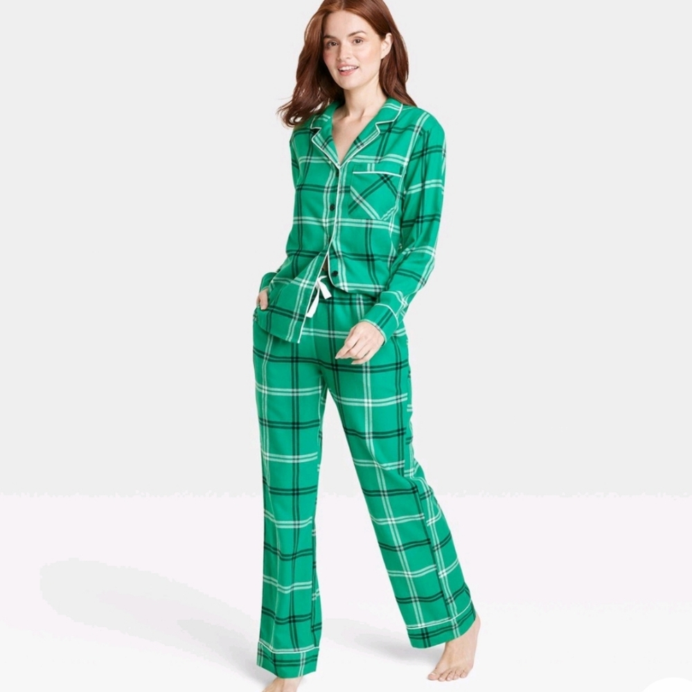 pj pajamas 2 piece current sold out green mens sz large unisex style comfy fit - Picture 1 of 16